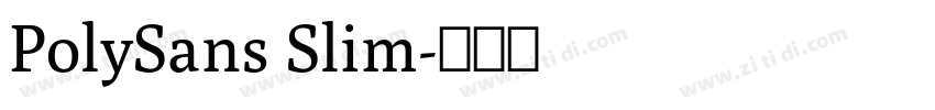 PolySans Slim字体转换